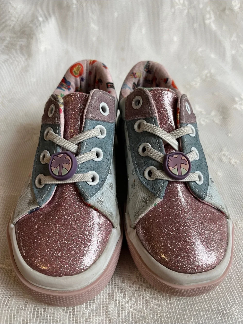Kids' Bluey & Bingo Sneakers in Pink, Blue & White Slip On Style